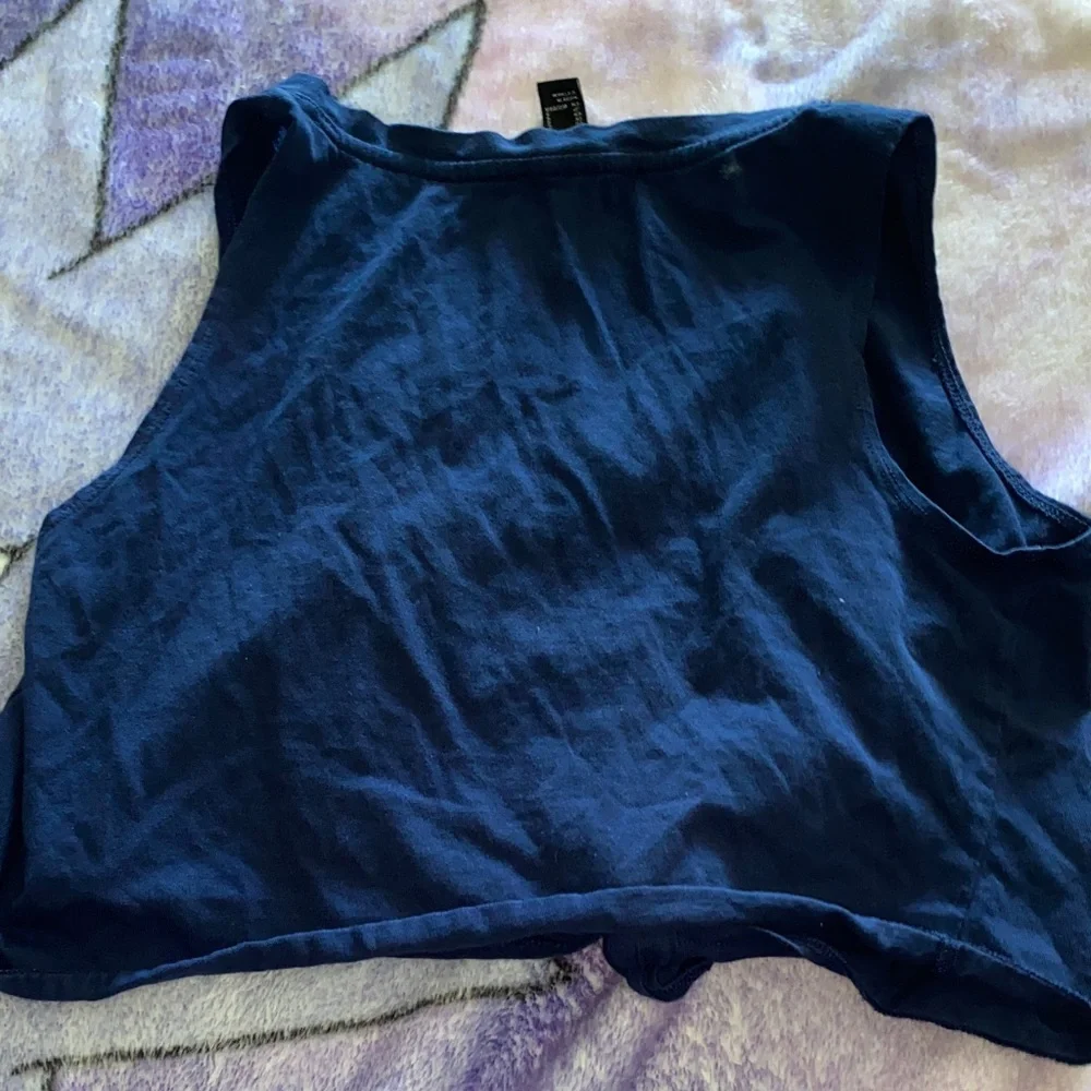Forever 21 Dark Blue Tie-Front Tank Top - Picture 4 of 4